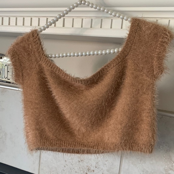 Étoohe Studios Tan Crop Top Sweater - Picture 4 of 4
